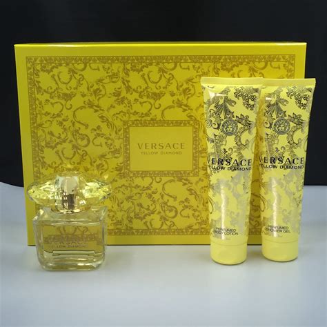 versace yellow diamonds gift set|versace yellow diamond body wash.